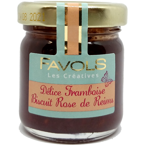 Confiture Framboise Biscuit Rose de Reims - 42g