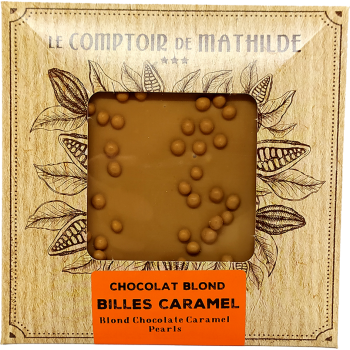 Tablette Chocolat blond Billes caramel - 80g