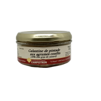 Galantine de pintade aux agrumes confits (20% foie gras de canard) - 120g