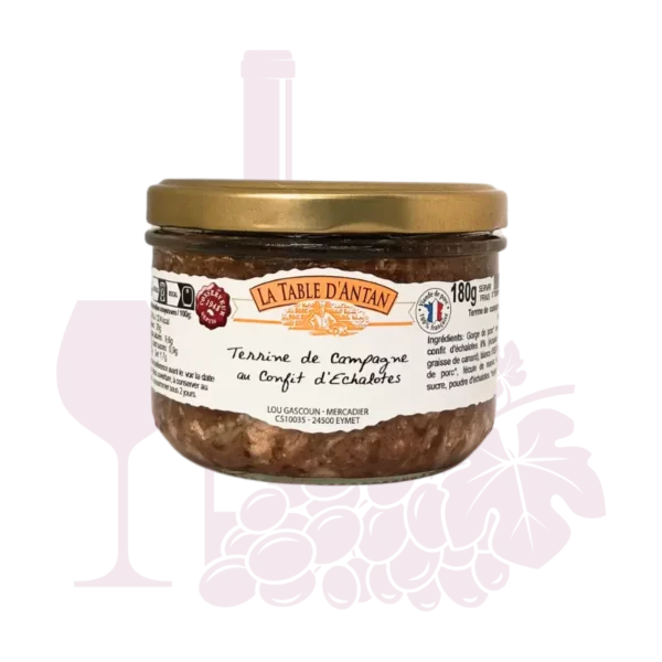 Terrine de campagne au confit d’échalotes – 180g